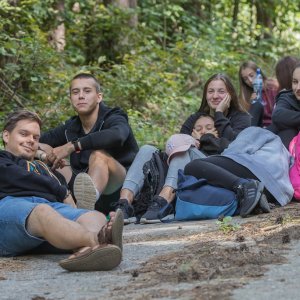 UCZNIOWE MZSP Z MIEJSCA PIASTOWEGO PIELGRZYMOWALI Z PRUCHNIKA