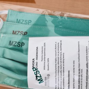 Dla Szpitala w Krośnie, Urzędu Gminy, Poczty Polskiej, sklepów i mieszkańców w Miejscu Piastowym -  maseczki z MZSP