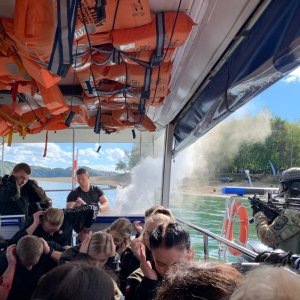 Nasze klasy mundurowe z antyterrorystami i komandosami na ćwiczeniach „Solina 2022”.